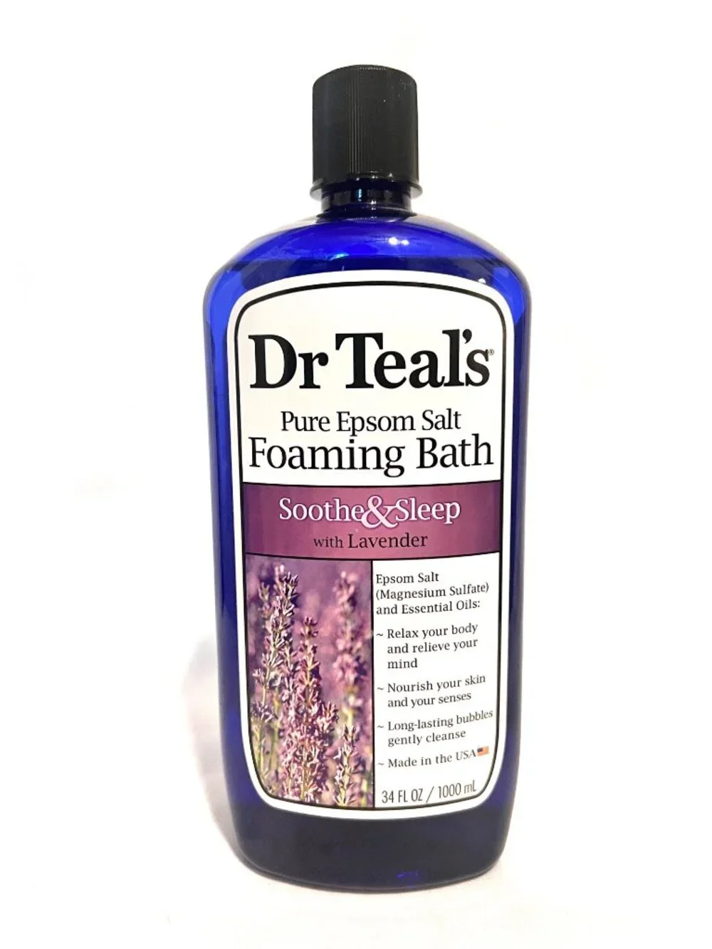 Dr. Teals Pure Epson Salt Foaming Bath Soothe & Sleep W/Lavender-34 Fl. Oz. Bath